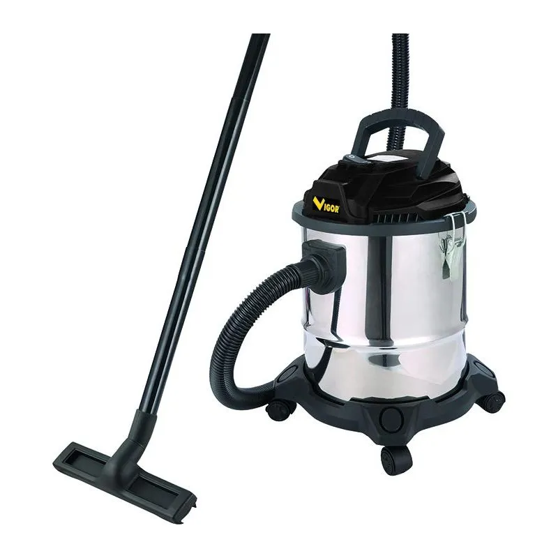 Bidone aspirapolvere/aspiracenere Vigor VBA-25L Inox 1400W per solidi, liquidi e ceneri fredde