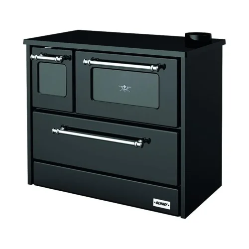Cucina a legna Blinky GIUSY 9 kW con forno, acciaio smaltato e certificazione 4 stelle