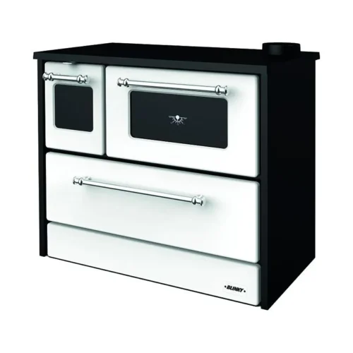 Cucina a legna Blinky GIUSY 9 kW con forno, acciaio smaltato e certificazione 4 stelle