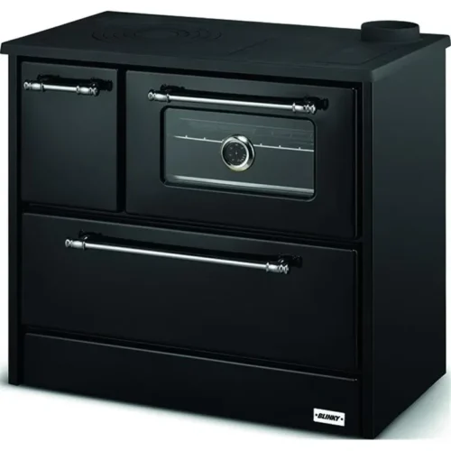 Cucina a legna Blinky DANY 9 kW in acciaio con forno e certificazione 4 stelle