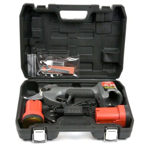 tl37_valigia Forbice Elettrica Lisam per potatura TL37 Batteria al litio: 16,8 V – 4,5 Ah (2 batterie in dotazione)