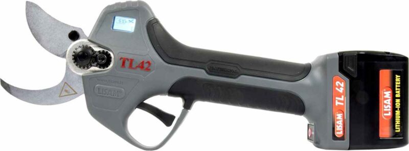 Forbice Elettrica Lisam per potatura TL42 Batteria al litio: 25,2 V – 2,6 Ah (2 batterie in dotazione)